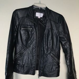 Black Faux Leather Jacket